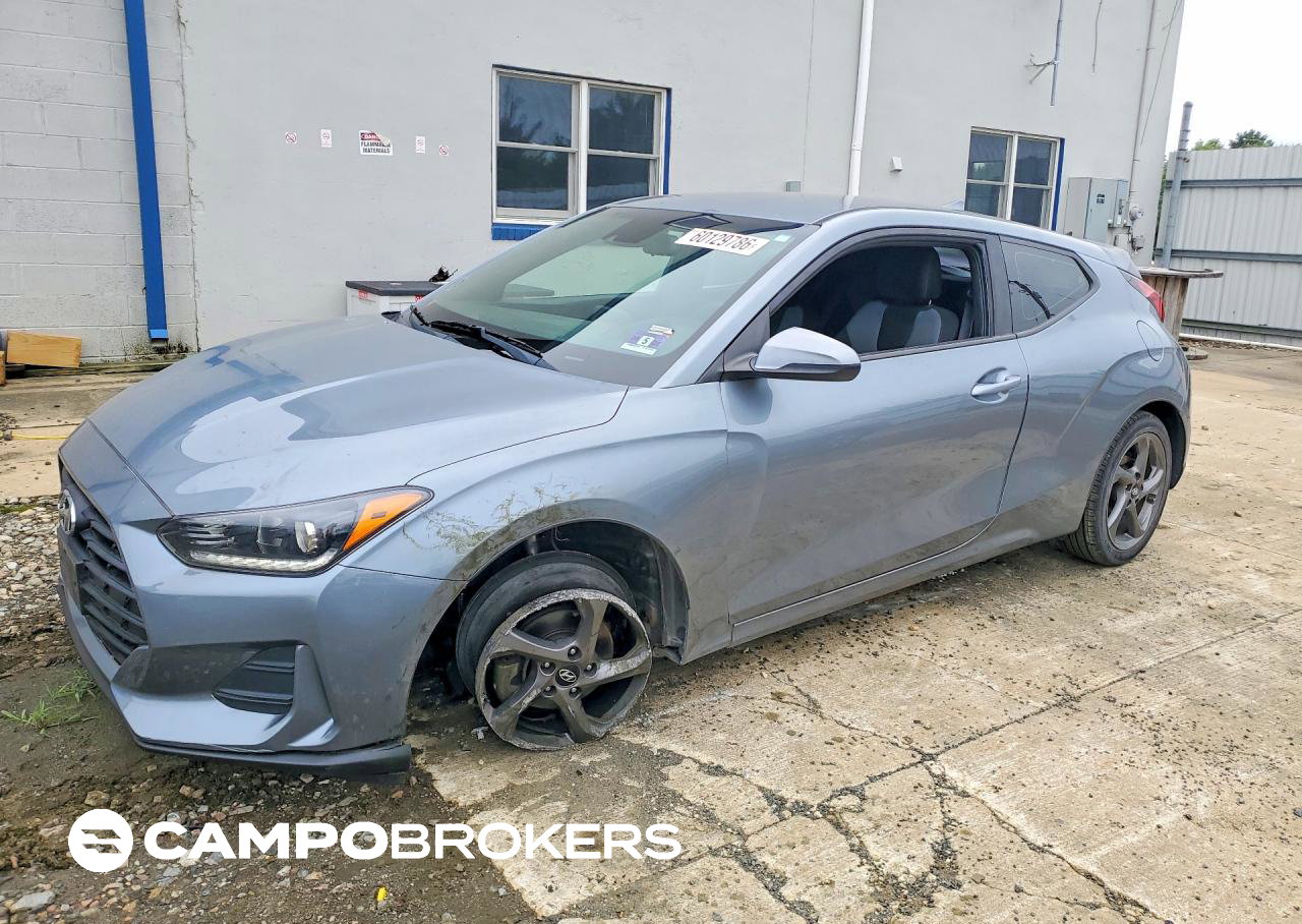 2019 Hyundai Veloster 2.0l, daño Bajos, Copart lote 60129786