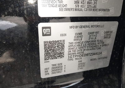 2026 Gmc Sierra 1500 , Short Bed, Slt, Rwd, uszkodzenie: Przód, Iaai lot 45615121, zdjęcie 9 z 16