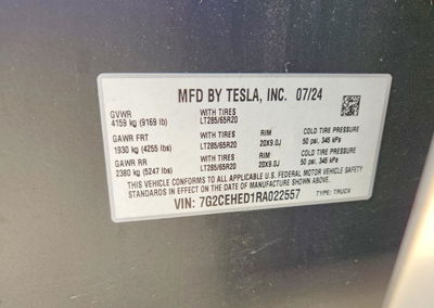 2024 Tesla Cybertruck Beast, uszkodzenie: Przód, Copart lot 60273976, zdjęcie 13 z 15