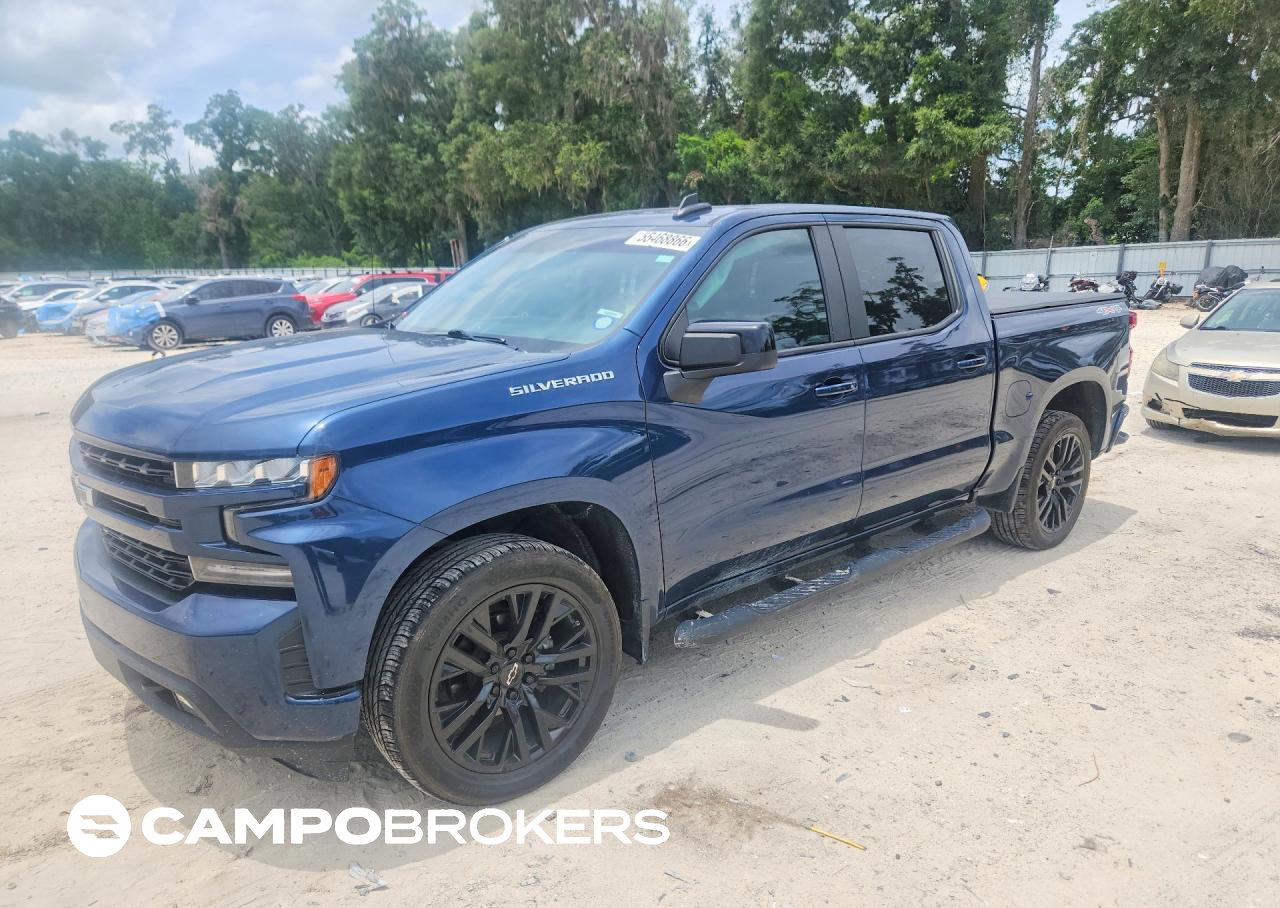 2021 Chevrolet Silverado K1500 Rst, Side damage, Copart lot 55468866