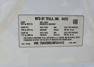 2022 Tesla Model X, uszkodzenie: Przód, Copart lot 59296606, zdjęcie 14 z 14