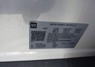 2024 Chevrolet Silverado Ev Work Truck, daño Trasero izquierdo, Iaai lote 45172643, foto 9 de 20