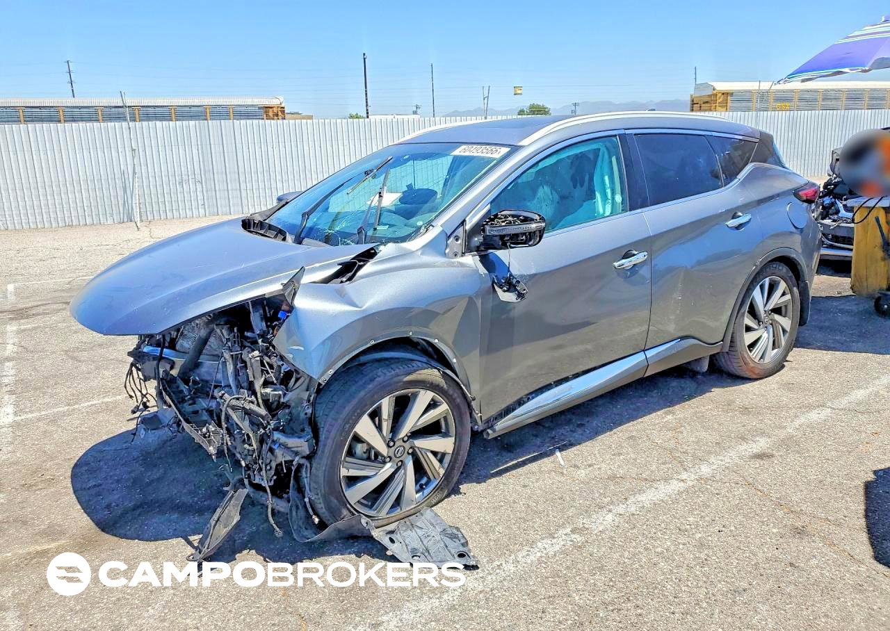 2020 Nissan Murano Sl, Front End damage, Copart lot 60493566