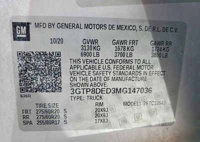2021 Gmc Sierra C1500 Slt, Side damage, Copart lot 57632226, photo 12 of 12