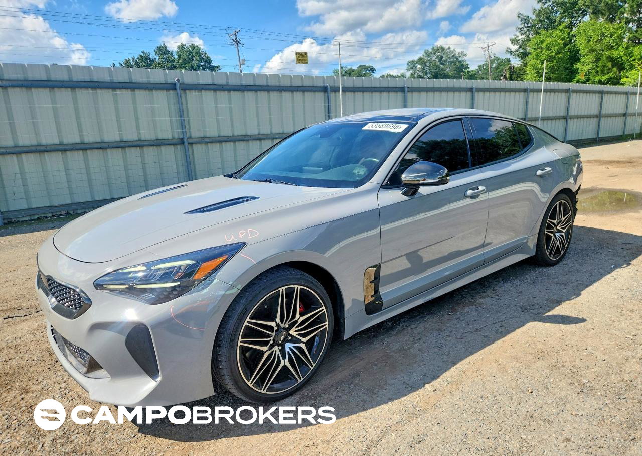 2022 Kia Stinger Gt1, daño Frontal, Copart lote 53589696