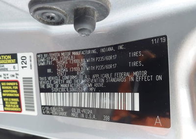 2020 Toyota Sienna Xle, daño Frontal, Iaai lote 45467413, foto 9 de 17