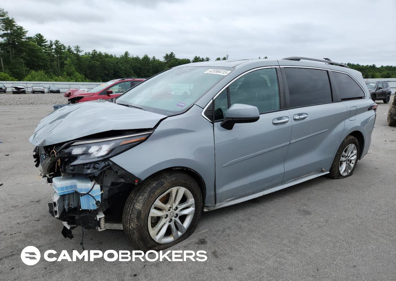 2022 Toyota Sienna Xle, пошкодження: Передня частина, Copart лот 62096415