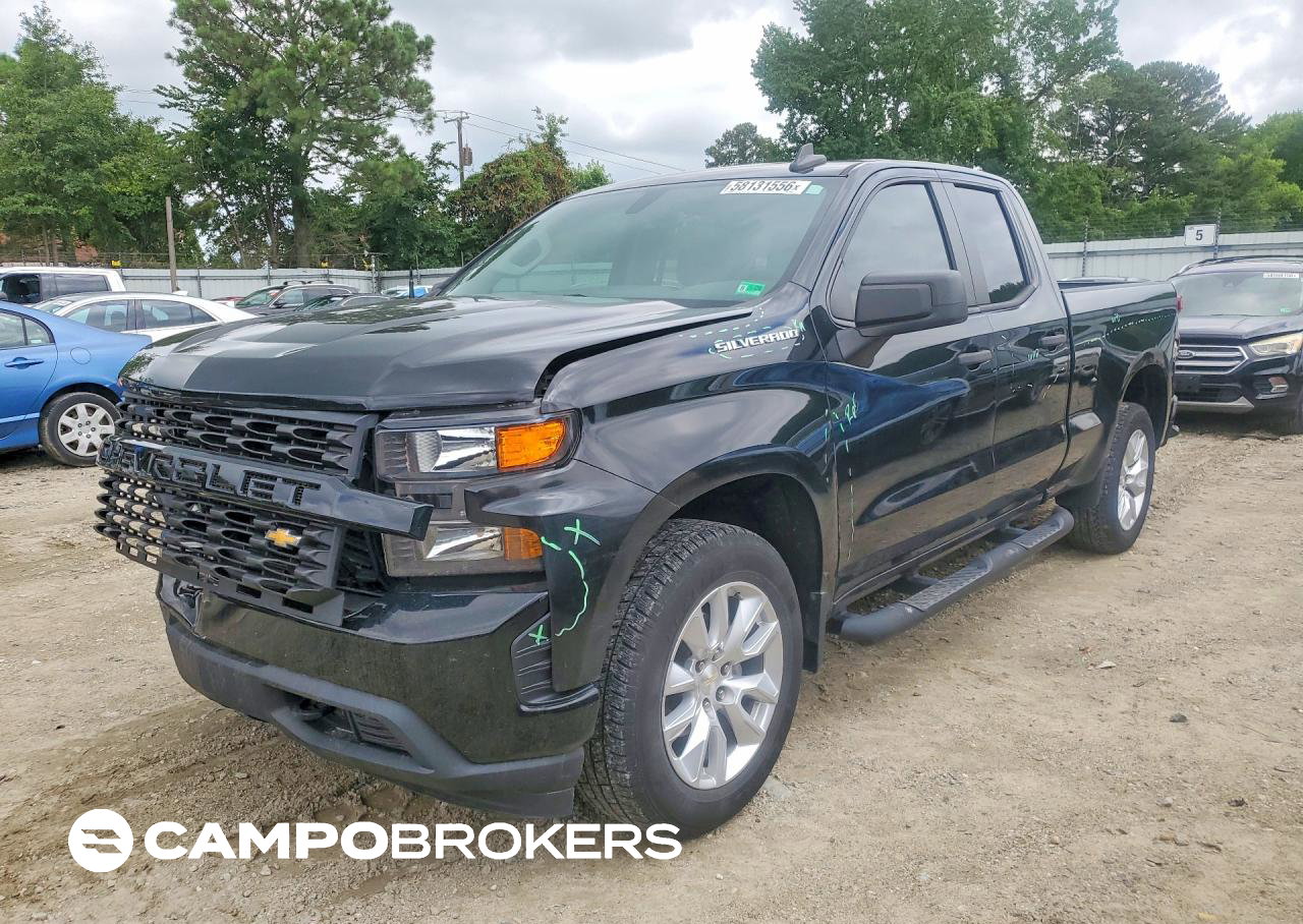 2021 Chevrolet Silverado C1500 Custom, Front End damage, Copart lot 58131556