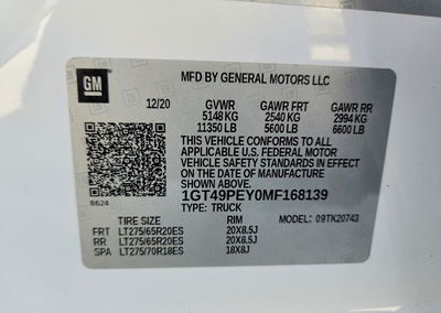 2021 Gmc Sierra K2500 At4, Minor Dents/Scratches damage, Copart lot 62109686, photo 12 of 12