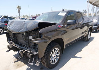 2021 Chevrolet Silverado 1500 4wd  Short Bed Rst, Front End damage, Iaai lot 45301169, photo 2 of 19