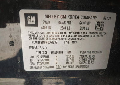2021 Buick Encore Awd Preferred, daño Normal Wear & Tear, Iaai lote 45299308, foto 9 de 16