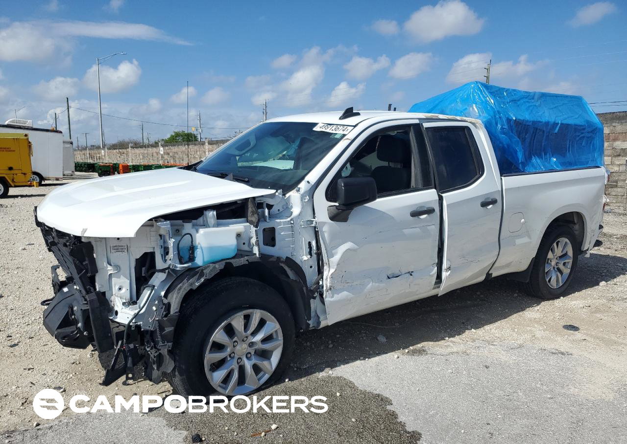 2021 Chevrolet Silverado C1500 Custom, Front End damage, Copart lot 49913674
