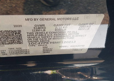 2021 Chevrolet Silverado 2500hd 4wd  Standard Bed Ltz, Left Side damage, Iaai lot 45593673, photo 8 of 15