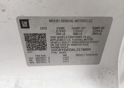 2020 Chevrolet Silverado 1500 4wd  Standard Bed Lt, daño Generalizado, Iaai lote 45583155, foto 9 de 16