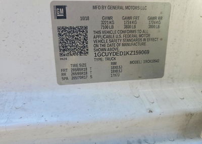 2019 Chevrolet Silverado K1500 Lt, daño Frontal, Copart lote 58930816, foto 12 de 12