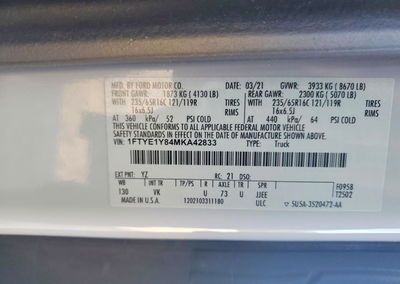 2021 Ford Transit, uszkodzenie: Przód, Copart lot 48696136, zdjęcie 13 z 13