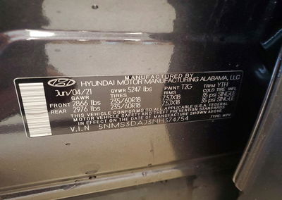 2022 Hyundai Santa Fe Sel, Stripped damage, Copart lot 58080406, photo 13 of 13