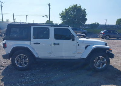 2020 Jeep Wrangler Unlimited Sahara 4x4, Rear damage, Iaai lot 42845972, photo 13 of 16