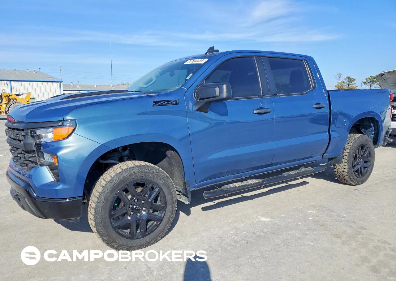 2024 Chevrolet Silverado K1500 Trail Boss Custom, Side damage, Copart lot 75184485