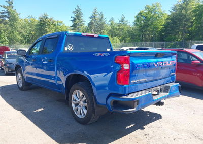 2022 Chevrolet Silverado 1500 4wd  Short Bed Custom, Right Rear damage, Iaai lot 45236192, photo 3 of 16