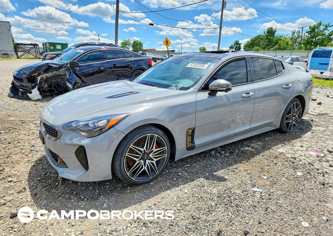 2022 Kia Stinger Gt2, daño Vandalismo, Copart lote 57332326