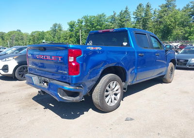 2022 Chevrolet Silverado 1500 4wd  Short Bed Custom, Right Rear damage, Iaai lot 45236192, photo 4 of 16