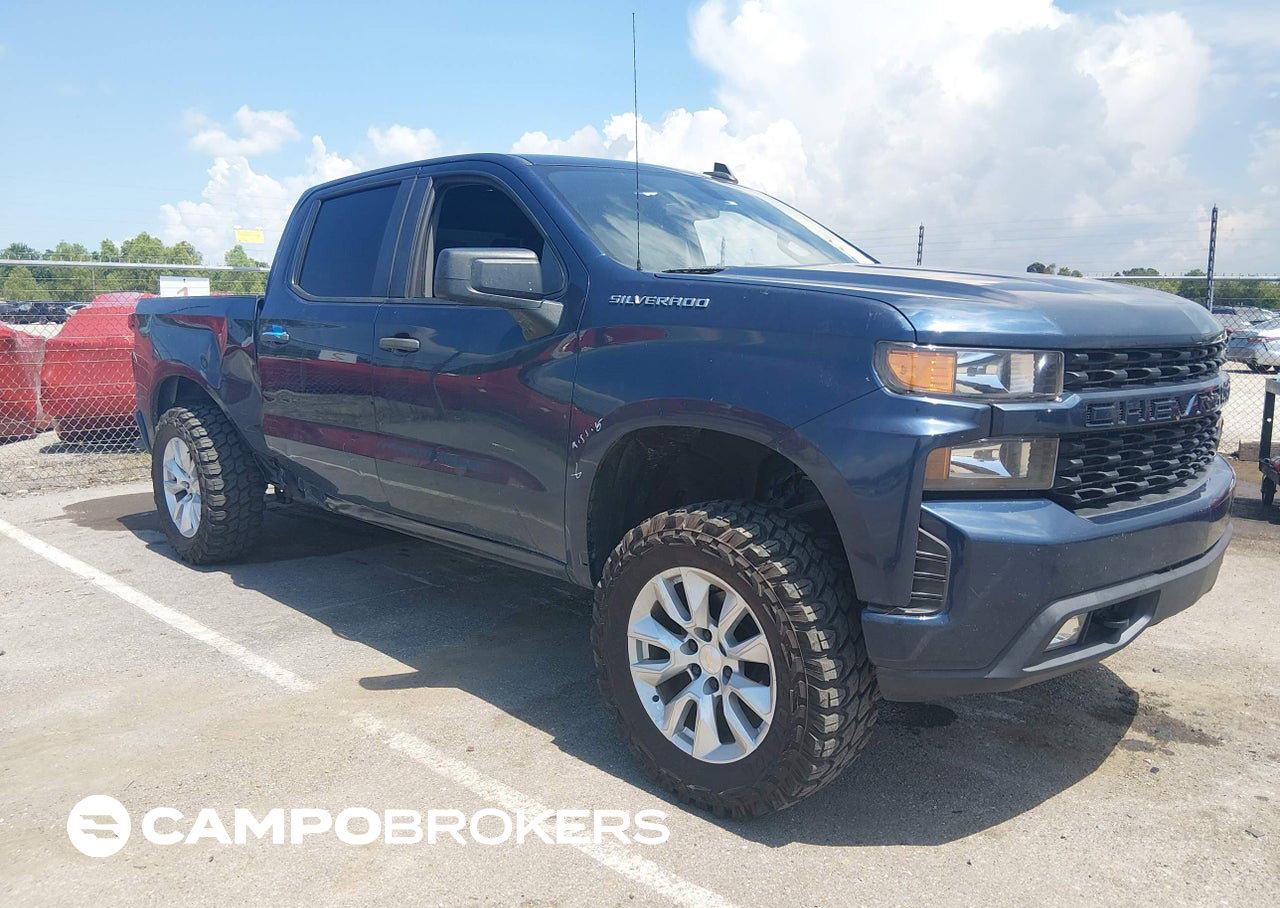 2021 Chevrolet Silverado 1500 2wd  Short Bed Custom, daño Trasero derecho, Iaai lote 45522334