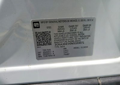 2022 Chevrolet Equinox Lt, Rear End damage, Copart lot 61752696, photo 14 of 16
