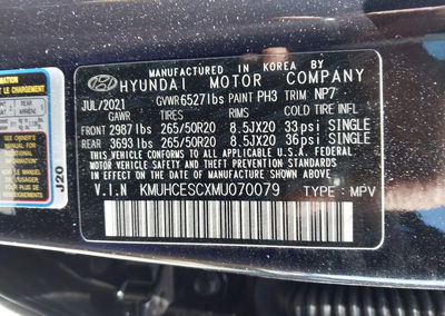 2021 Genesis Gv80 3.5t Awd Advanced, пошкодження: Задня частина, Iaai лот 45049905, фото 9 з 17
