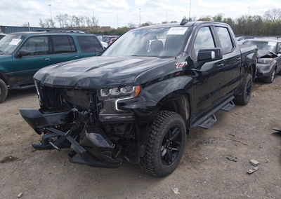2021 Chevrolet Silverado 1500 4wd  Short Bed Lt Trail Boss, Front End damage, Iaai lot 44752505, photo 2 of 17