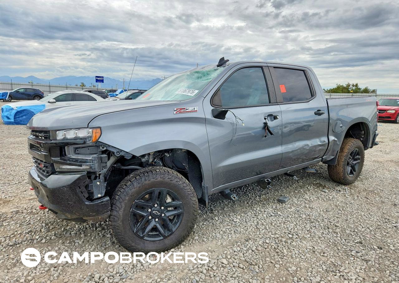 2021 Chevrolet Silverado K1500 Lt Trail Boss, daño Frontal, Copart lote 61867976