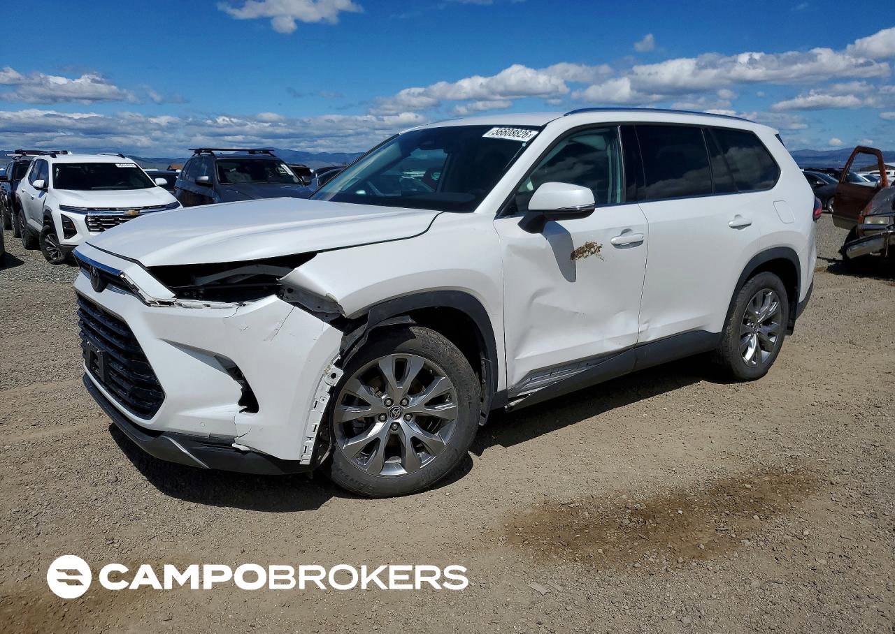 2024 Toyota Grand Highlander Hybrid Limited, daño Frontal, Copart lote 56608826