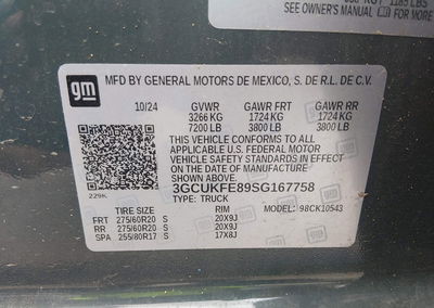 2025 Chevrolet Silverado 1500 4wd  Short Bed Lt Trail Boss, Roof damage, Iaai lot 45349250, photo 9 of 17