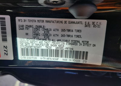 2021 Toyota Tacoma, daño Inundación, Copart lote 91250515, foto 12 de 13