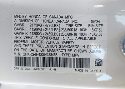 2025 Honda Cr-v Ex Awd, пошкодження: Передня частина, Iaai лот 45010150, фото 9 з 19