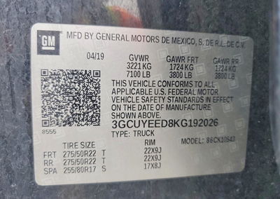 2019 Chevrolet Silverado K1500 Rst, uszkodzenie: Przód, Copart lot 61959066, zdjęcie 13 z 13