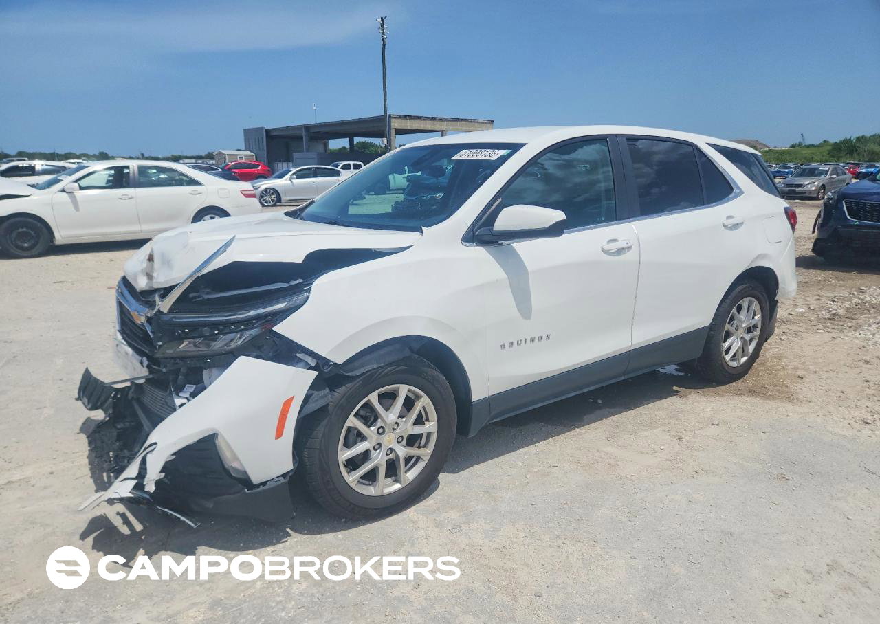 2022 Chevrolet Equinox Lt, Front End damage, Copart lot 61008136