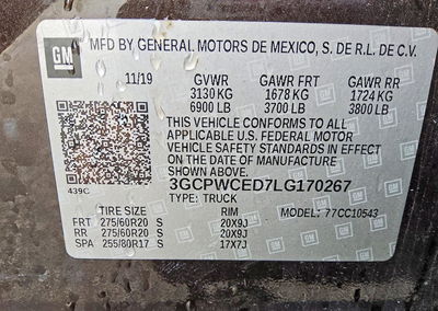 2020 Chevrolet Silverado C1500 Lt, uszkodzenie: Przód, Copart lot 45598926, zdjęcie 12 z 13