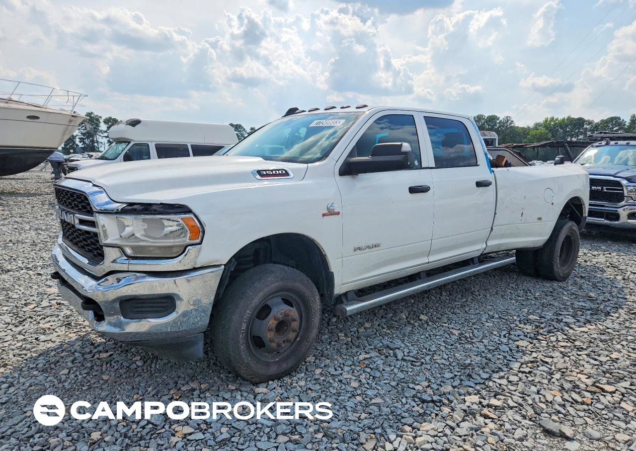 2020 Ram 3500 Tradesman, daño Trasero, Copart lote 77249955