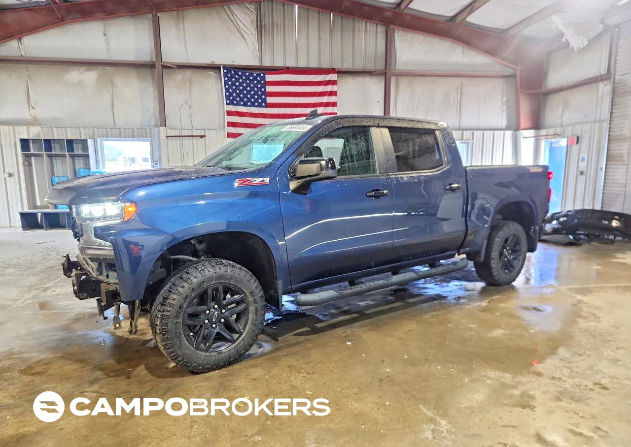2021 Chevrolet Silverado K1500 Lt Trail Boss, пошкодження: Передня частина, Copart лот 58693356