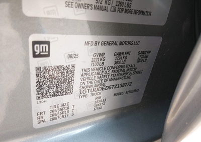 2026 Gmc Sierra 1500 , Short Bed, Slt, 4wd, uszkodzenie: Prawy przód, Iaai lot 45688759, zdjęcie 9 z 16