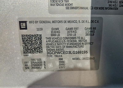 2020 Chevrolet Silverado C1500 Lt, daño Frontal, Copart lote 58594616, foto 13 de 15