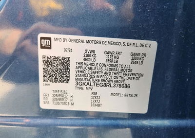 2024 Gmc Terrain Sle, Rear End damage, Copart lot 62340376, photo 13 of 13