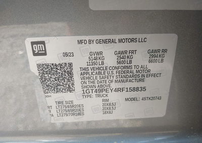 2024 Gmc Sierra 2500hd 4wd  Standard Bed At4, uszkodzenie: Prawy tył, Iaai lot 45521403, zdjęcie 9 z 16