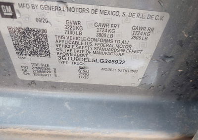 2020 Gmc Sierra 1500, Left Rear damage, Iaai lot 45503902, photo 9 of 16