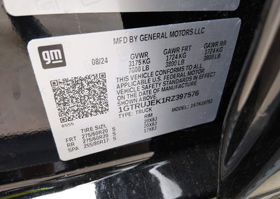 2024 Gmc Sierra 1500 4wd  Standard Box Elevation With 3vl, daño Electrical, Iaai lote 45631384, foto 9 de 16