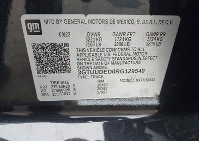 2024 Gmc Sierra 1500 4wd  Short Box Slt, uszkodzenie: Prawy bok, Iaai lot 45018714, zdjęcie 9 z 17