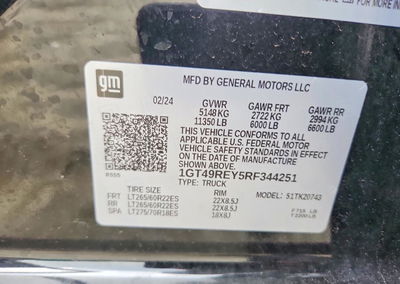 2024 Gmc Sierra K2500 Denali, Top/Roof damage, Copart lot 62283426, photo 12 of 12