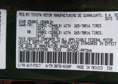 2022 Toyota Tacoma Sr V6/sr5 V6/trd Off Road/trd Pro/trd Sport, daño Frontal, Iaai lote 45040093, foto 9 de 12