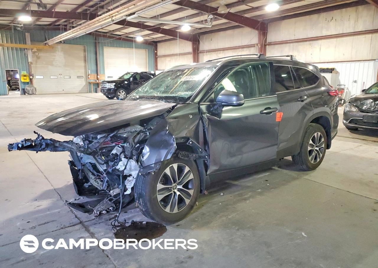 2021 Toyota Highlander Xle, пошкодження: Передня частина, Copart лот 53761816